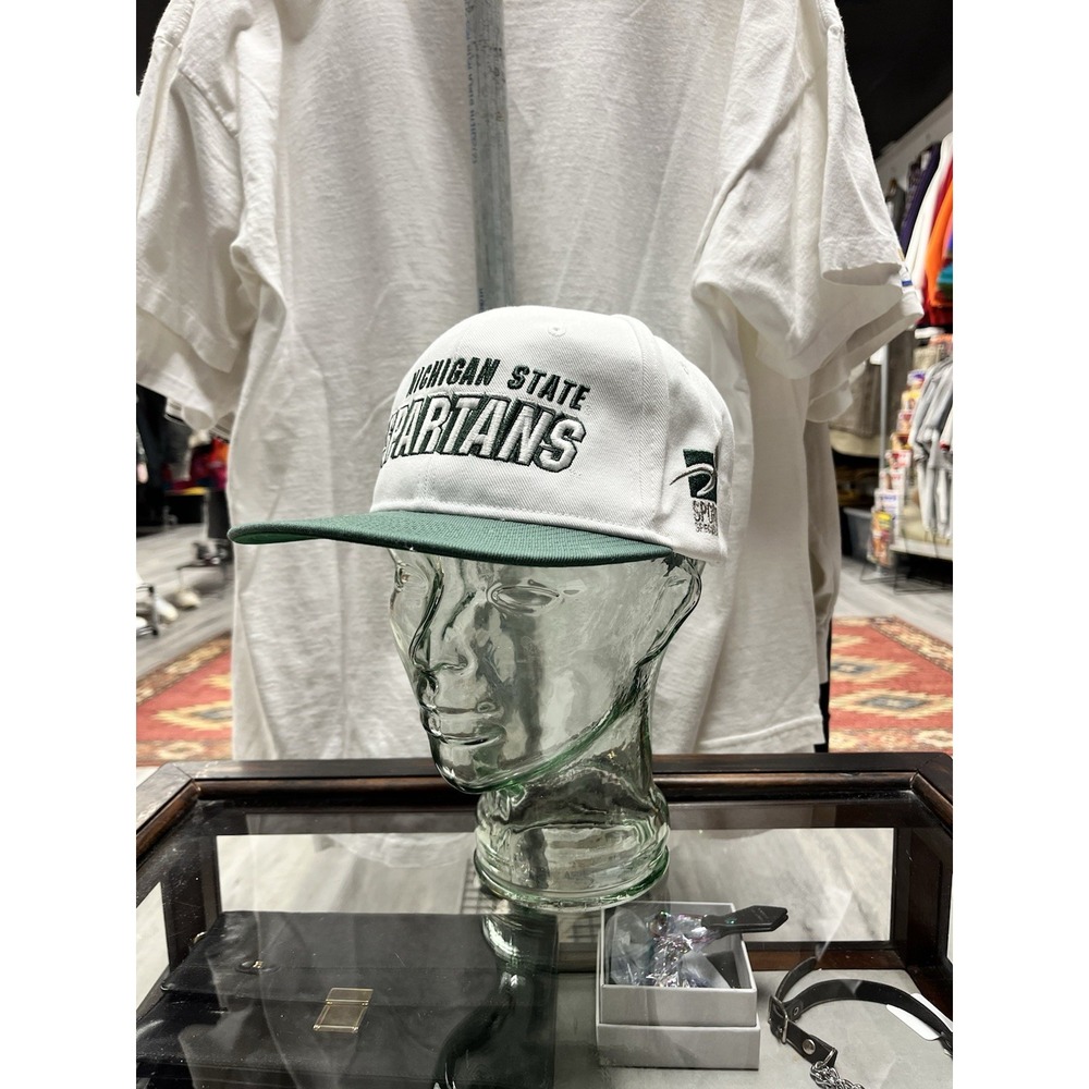 Vintage 90s Sports Specialties Michigan State Spartans Shadow Snapback Hat Osfa